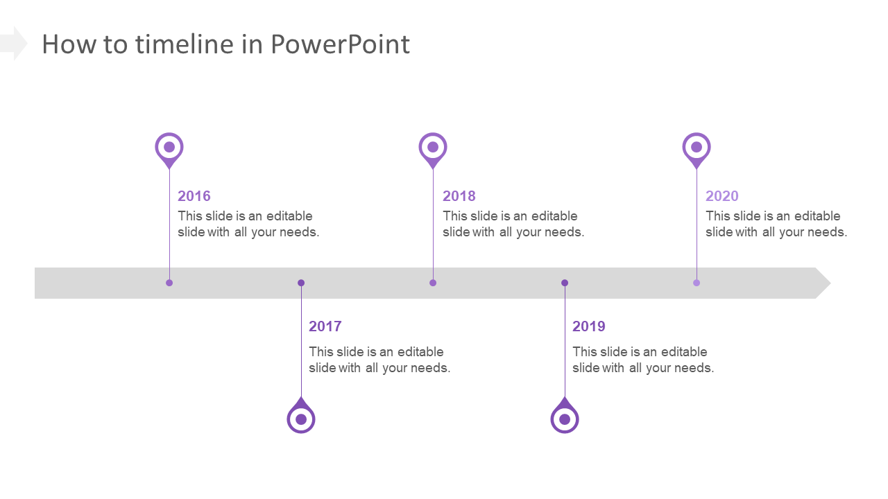 how to timeline in powerpoint-purple
